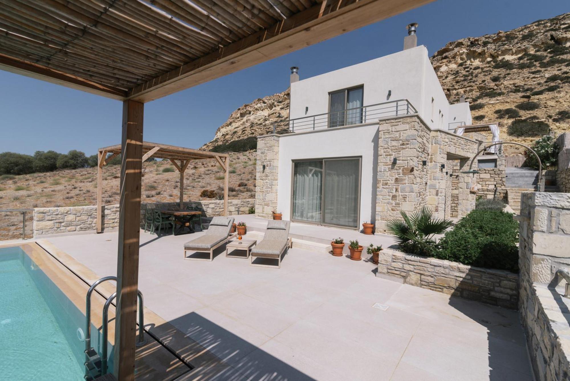 Luxury Villas Ammos In Style Mátala Kültér fotó
